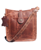 Madosh Genuine Brown Leather  Canvas Laptop Men’s Briefcase Side Crossbody Office Shoulder Business Messenger Laptop Handbag for men